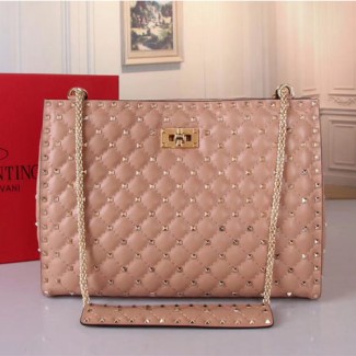 발렌티노 락스터드 스파이크 토트 백 NW2B0A66 누드핑크