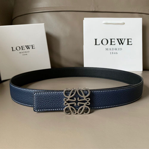 로에베 신상 양면용 벨트 LW-6311  네이비 은장