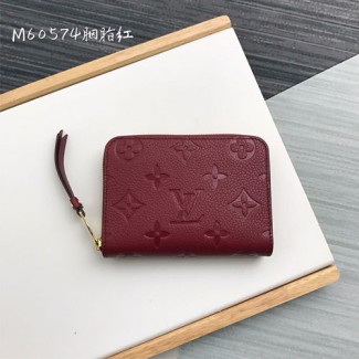 루이비통 앙프렝뜨 지퍼 카드지갑  M60574 버건디