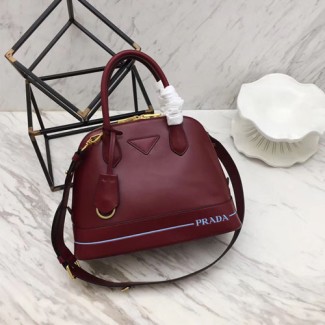프라다 가죽 돔 사첼백 1BA200 버건디