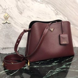 프라다 사피아노 프롬나드 토트백 1BA249 버건디