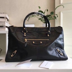 발렌시아가 워크 토트백 327A108 블랙 금장