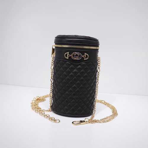 구찌 퀼트 가죽 벨트 백 572298 블랙