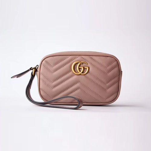 구찌 마몬트 마틀라세 클러치백 443438 핑크