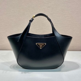 프라다 미디움 레더 토트백 1BG483 블랙