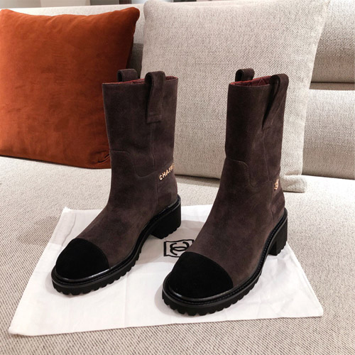 샤넬 신상 부츠 G34273 스웨이드 브라운