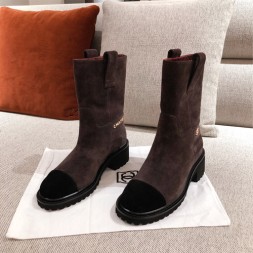 샤넬 신상 부츠 G34273 스웨이드 브라운