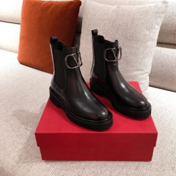 발렌티노 앵글부츠 V0905 블랙 은장