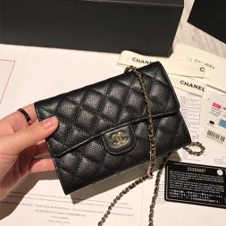 샤넬 클래식 체인 미니백 A84512 캐비어 블랙 금장