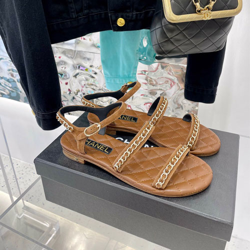 샤넬 신상 샌들 G34313 브라운