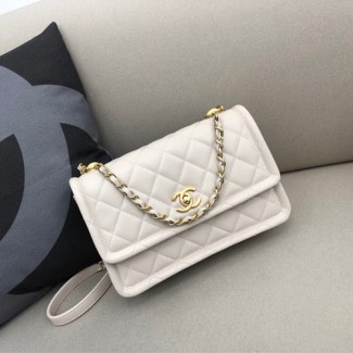샤넬 20FW 신상 플랩백 25CM  AS2025 램스킨 화이트