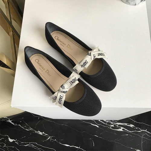 디올 테크니컬 캔버스 MISS J'ADIOR 발레리나 KCB453 블랙