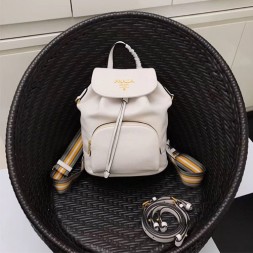 프라다 가죽 백팩 1BZ035 화이트