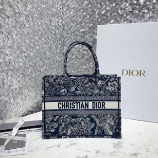 디올 미듐 북 토트백 M1296 네이비