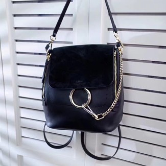 끌로에 카프스킨 Faye 미디엄 백팩 3S1192 블랙