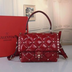 발렌티노 캔디스터드 탑 핸들 백 QW1B0B55 레드