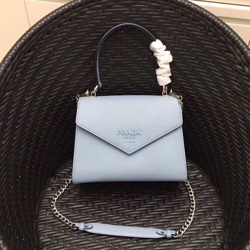 프라다 사피아노 가죽 숄더 백 1BA126 민트