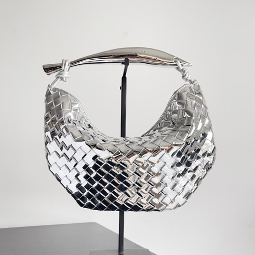 보테가 사르딘 탑 핸들 백 716082 실버