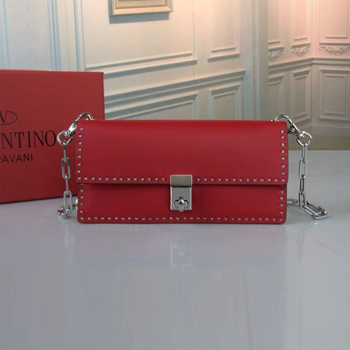 발렌티노 신상 클러치 숄더백 MW0B0A11VIT 레드 은장