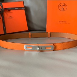 에르메스 신상  벨트 XTY184  오렌지  은장