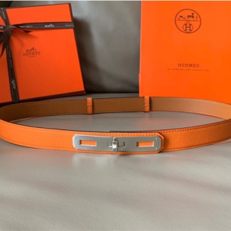 에르메스 신상  벨트 XTY184  오렌지  은장