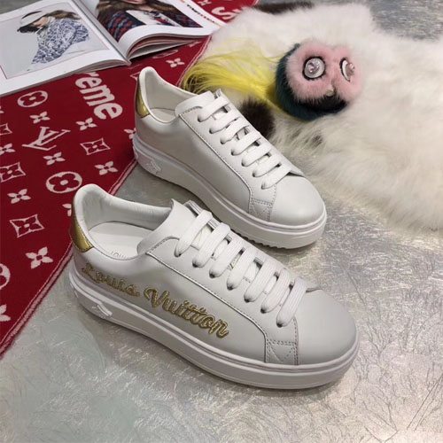 루이비통 타임 아웃 스니커즈 1A3U3Q 화이트&골드