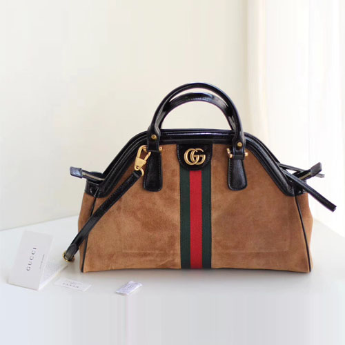 구찌 미디엄 탑 핸들 토트백 516459 브라운