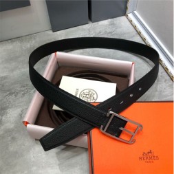 에르메스 양면용  신상 벨트 XTY191-1 블랙 은장