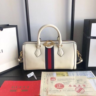 구찌 오피디아 GG 미디엄 탑 핸들 백 524532 화이트