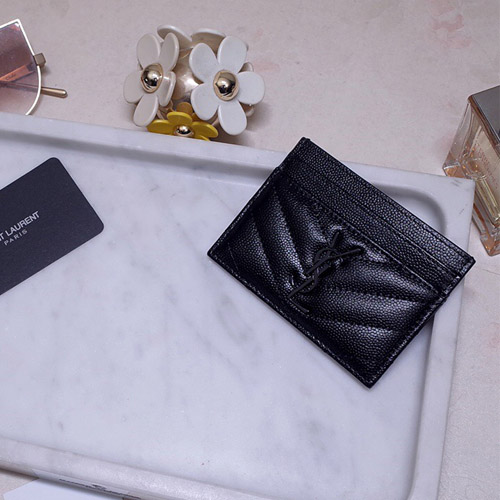 입생로랑 신상 카드지갑 423291 블랙 메탈