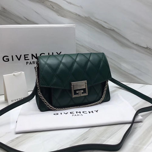 지방시 GV3 스몰 퀼팅 숄더백 BB501 그린 은장