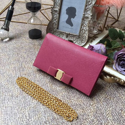 페레가모 바라 미니 체인크로스백 22B875  바이올렛-레드