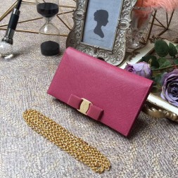 페레가모 바라 미니 체인크로스백 22B875  바이올렛-레드