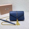 미우미우 가죽 숄더백 5BP004 네이비