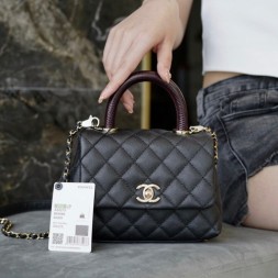  샤넬 코코핸들 미니 플랩백 AS2215 블랙