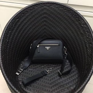 프라다 사피아노 가죽 숄더백 2VH063 블랙