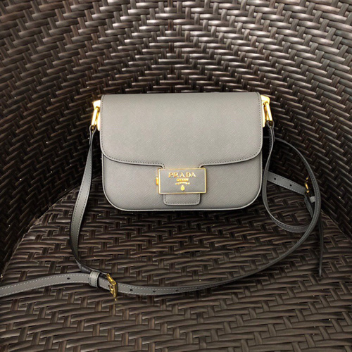 프라다 사피아노 앙상블 숄더백 1BD217 그레이