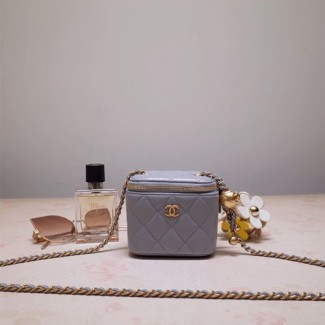 샤넬 미니 클래식 체인 코스메틱 케이스 AP1340 그레이