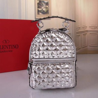 발렌티노 미니 락스터드 스파이크 백팩 PW0B0B63 실버