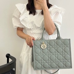 디올 북 토트백 미듐 M1324 그레이