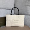 보테가 미디엄 아르코 토트 백 609175 캔버스 화이트