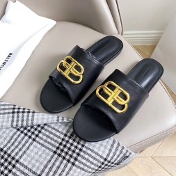 발렌시아가 계란형 BB 뮬 샌들 604061 블랙