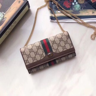 구찌 오피디아  체인 월렛 546592 브라운