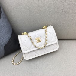 샤넬 20FW 신상 플랩백 13CM  AS2013 램스킨 화이트