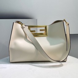 펜디 웨이 미디엄 숄더 토트백 8BH391 화이트