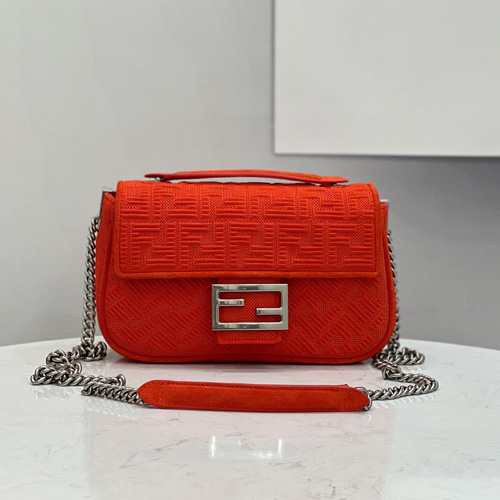 펜디 미디 패브릭 바게트 체인백 8BR793-1