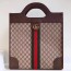구찌 오피디아 GG 미디엄 탑 핸들 토트백 547941 브라운