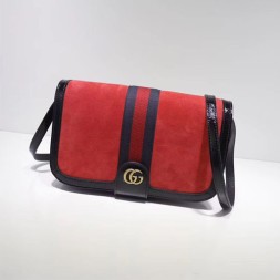 구찌 오피디아 메신저 크로스백 548304 스웨이드 레드