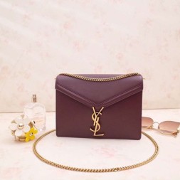 입생로랑 가죽 카산드라 숄더백 532750 버건디