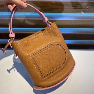 델보 핀 미니 버킷백 AA201020-5 카멜